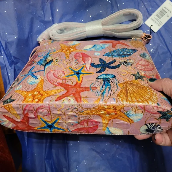 Brahmin Katie Starlight Melbourne, Starfish Patterned Crossbody Nwt - Picture 10 of 13